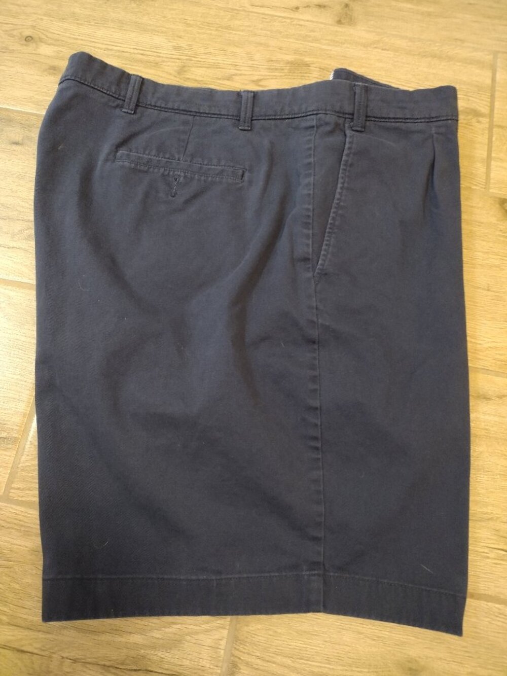Roundtree & York Men's Pleated Navy Blue Chino Shorts Size 48